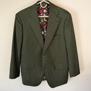 Olive Green Wool Indochino Men's Blazer